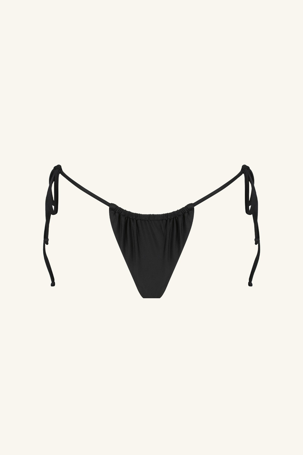 Shona Joy Daiquiri Tie String Bikini Bottom - Black
