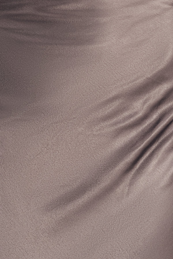 LA LUNE HALTER NECK MAXI DRESS - GRAPHITE