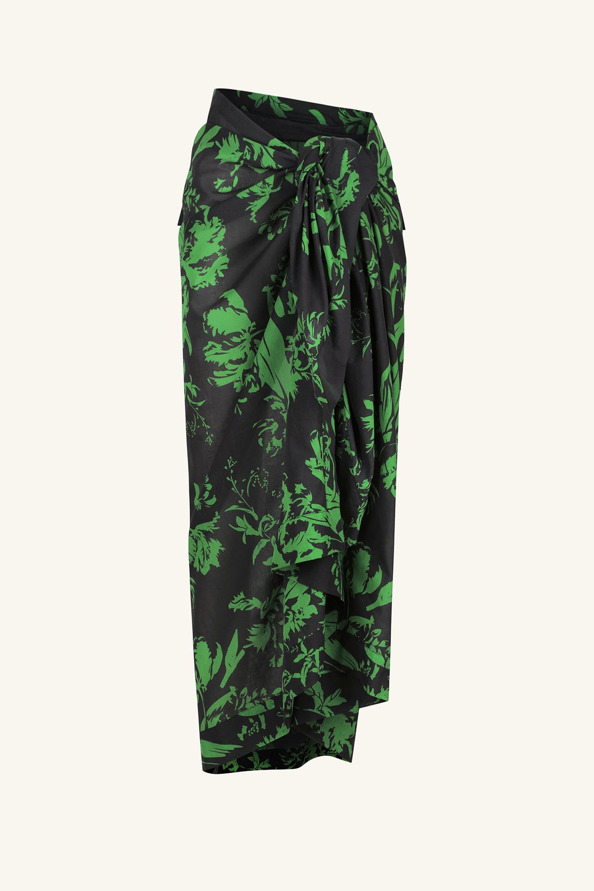 Buy Boohoo Shirred Wrap Sarong In Green