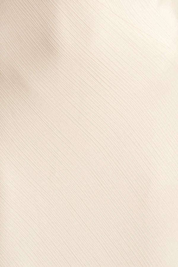 HUXLEY LONG SLEEVE COWL MAXI DRESS - VANILLA