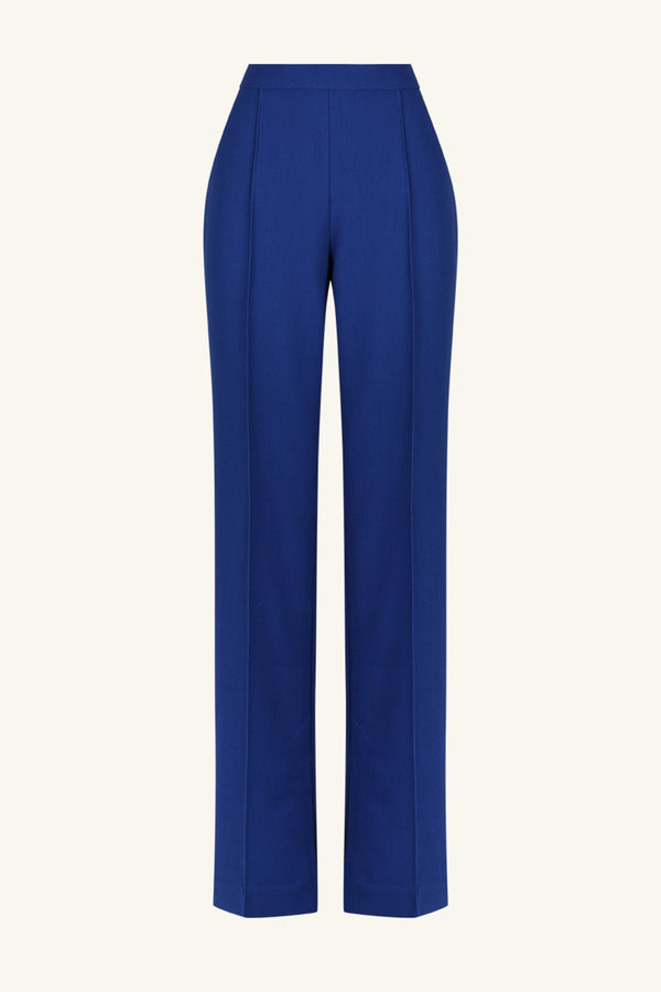 IRENA PINTUCK STRAIGHT LEG PANT - AZURE_G