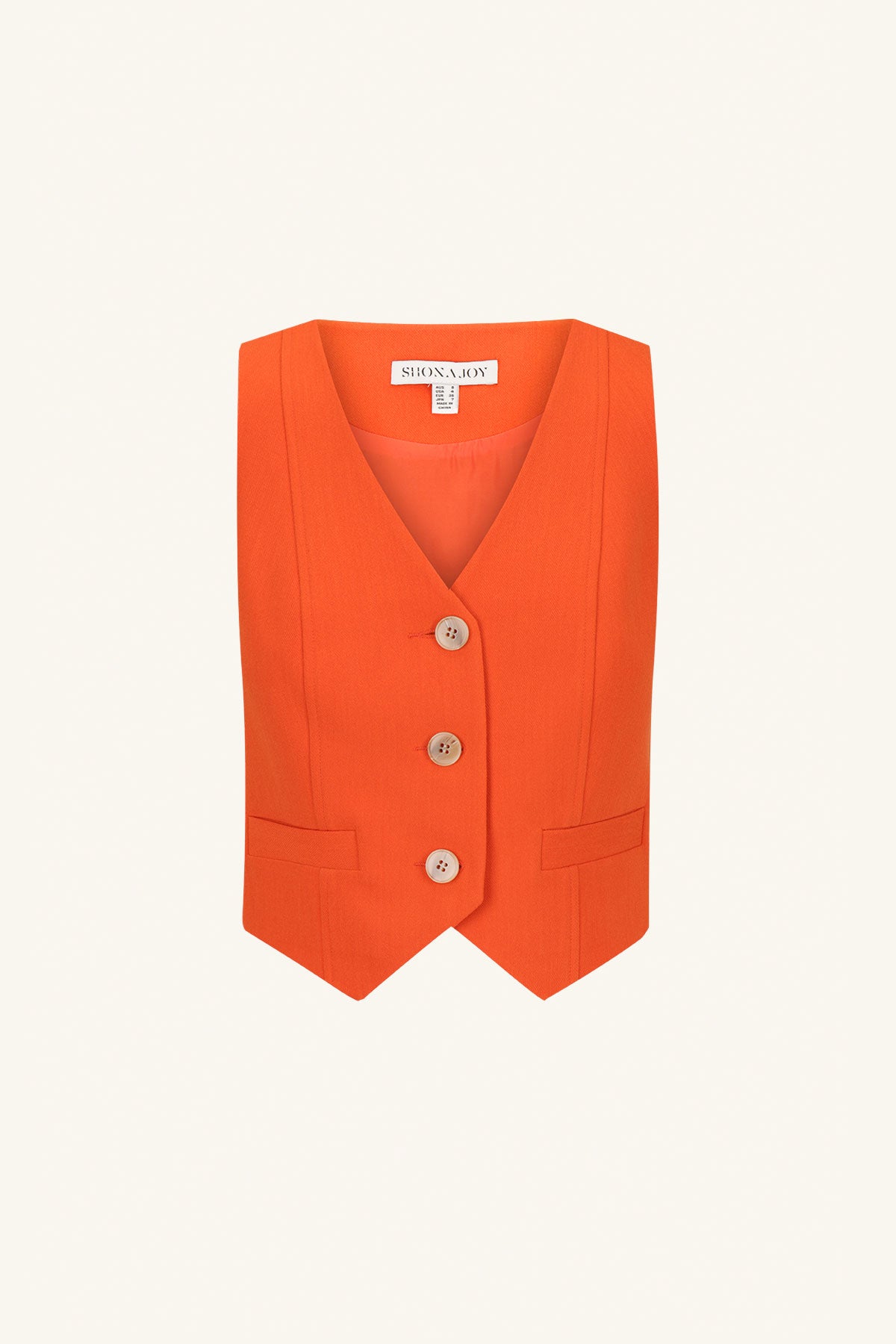 IRENA TAILORED FITTED VEST | HIBISCUS | TOPS | SHONA JOY – Shona