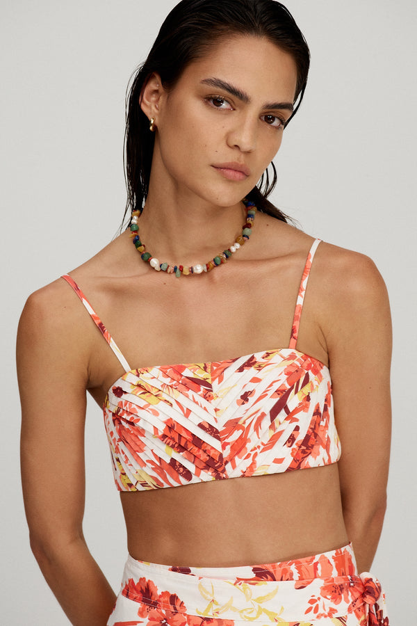 Kohala Pleated Bralette | Jade | Tops | Shona Joy