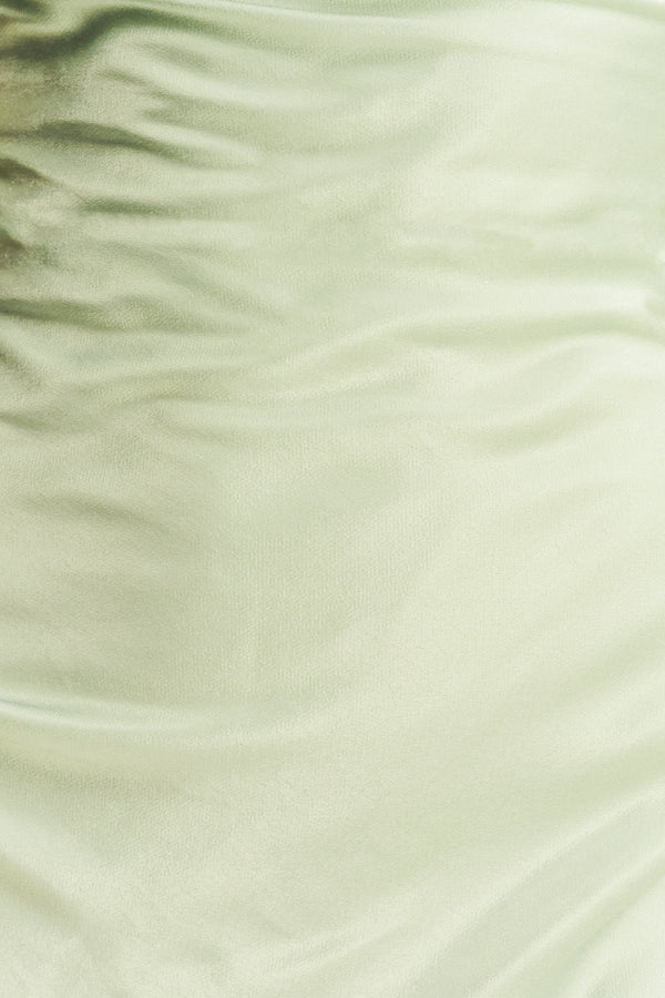 LA LUNE PLUNGED CROSS BACK MIDI DRESS - KEY LIME