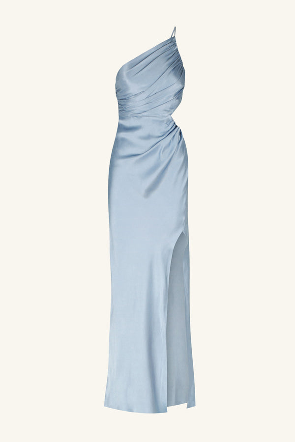 La Lune Asymmetrical Gathered Maxi Dress | Powder Blue | Dresses | Shona Joy Shona Joy US La Lune Asymmetrical Gathered Maxi Dress | Powder Blue | Dresses | Shona Joy Shona Joy US