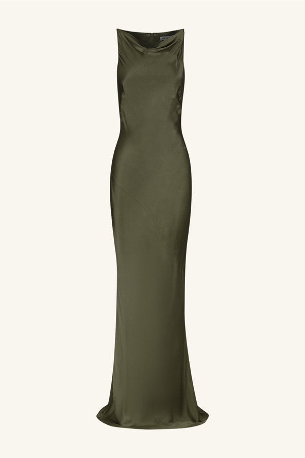 la lune high neck cowl maxi dress La Lune High Neck Cowl Maxi Dress Shona Joy