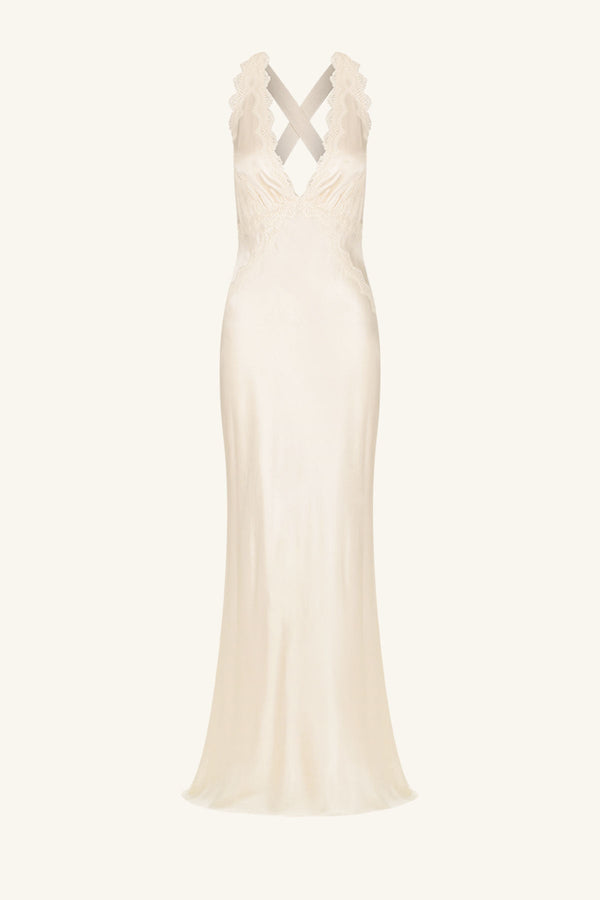 LA LUNE LACE CROSS BACK MAXI DRESS | CREAM | DRESSES | SHONA JOY LA LUNE LACE CROSS BACK MAXI DRESS | CREAM | DRESSES | SHONA JOY