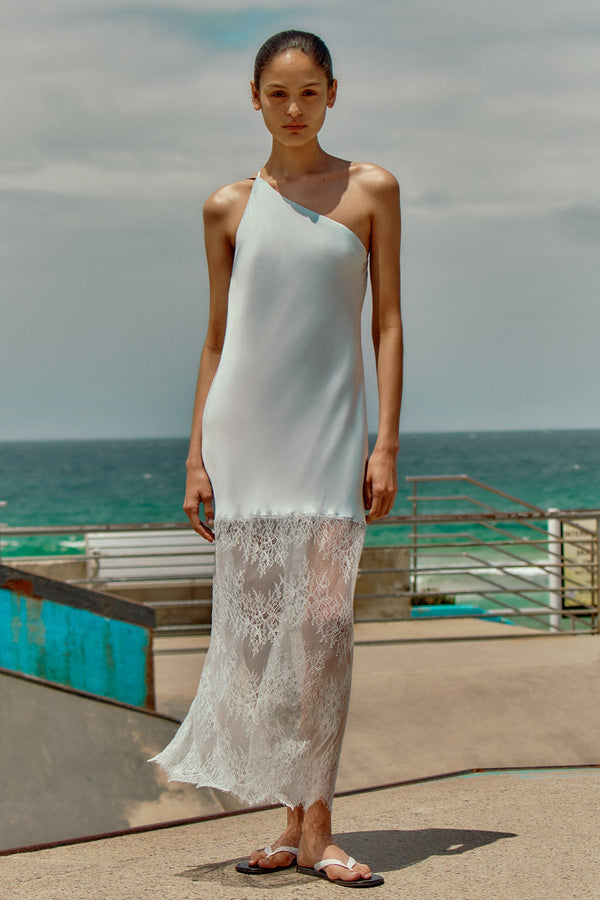 shona joy labyrinth lace one shoulder dress Turn heads in the Labyrinth One Shoulder Cowl Maxi Dress, as seen on @janithanperera