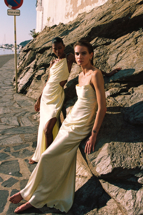 La Lune Lace Back Maxi Dress | Lemon | Dresses | Shona Joy Shona Joy US La Lune Lace Back Maxi Dress | Lemon | Dresses | Shona Joy Shona Joy US