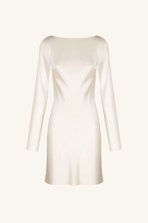 La Lune Long Sleeve Backless Mini Dress | Cream | Dresses | Shona Joy Shona Joy US La Lune Long Sleeve Backless Mini Dress | Cream | Dresses | Shona Joy Shona Joy US