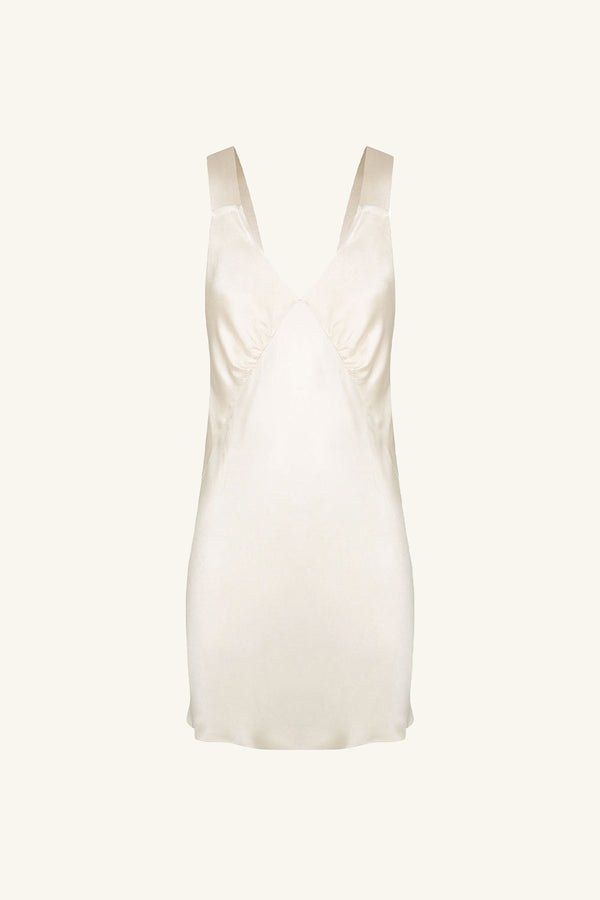 La Lune Plunged Slip Dress | Cream | Dresses | Shona Joy Shona Joy US La Lune Plunged Slip Dress | Cream | Dresses | Shona Joy Shona Joy US
