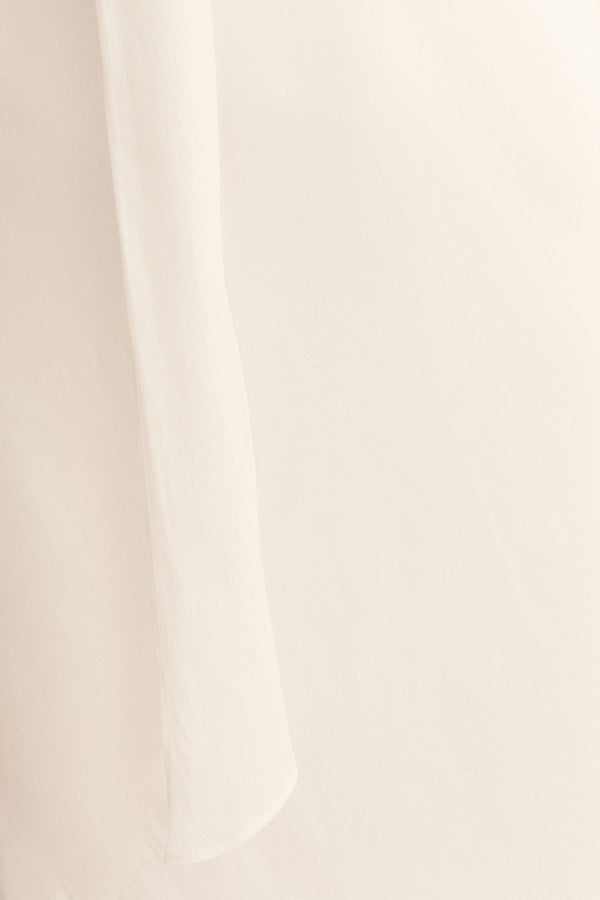 LIRA LONG SLEEVE RUFFLE MINI DRESS - IVORY_SW