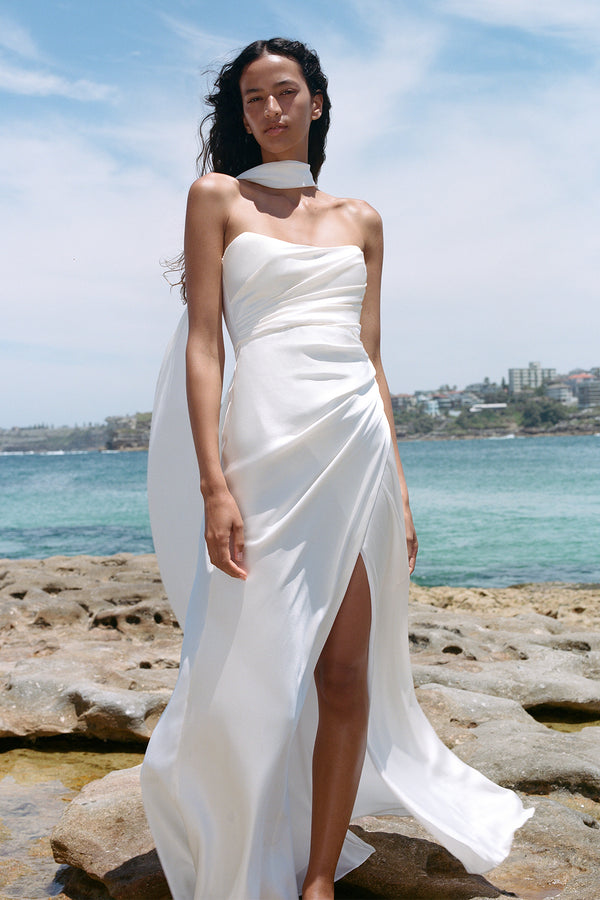 Shona Joy - Lucent Scarf - Ivory - Bridal Dress Shona Joy - Lucent Scarf - Ivory - Bridal Dress
