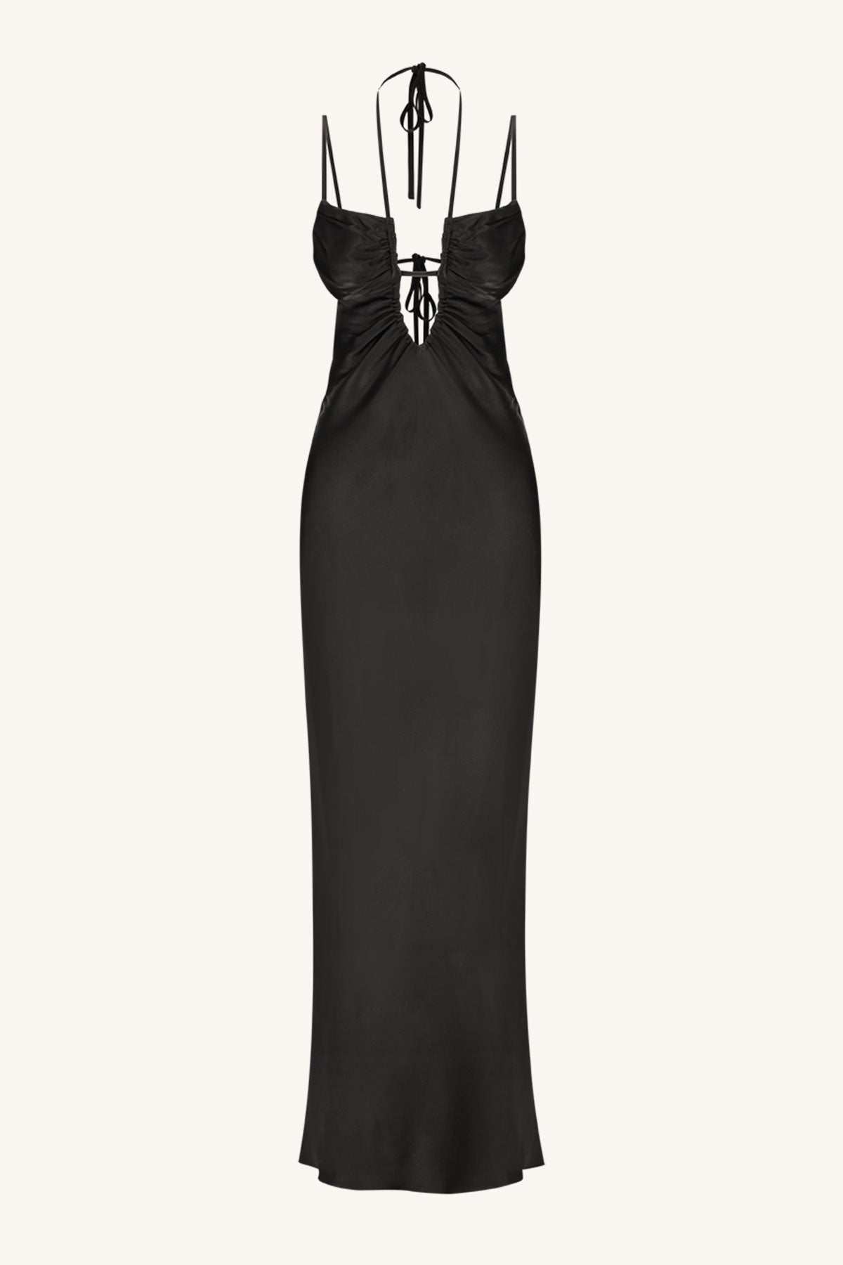 Jocie Open Back Maxi Dress in Black