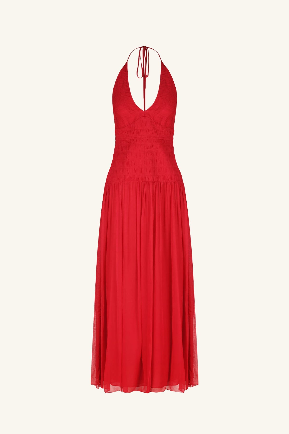 Zara red hotsell halter dress