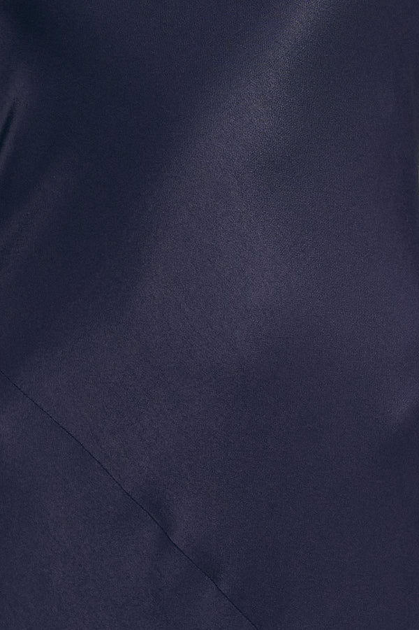 LA LUNE PLUNGED CROSS BACK MAXI DRESS - MIDNIGHT