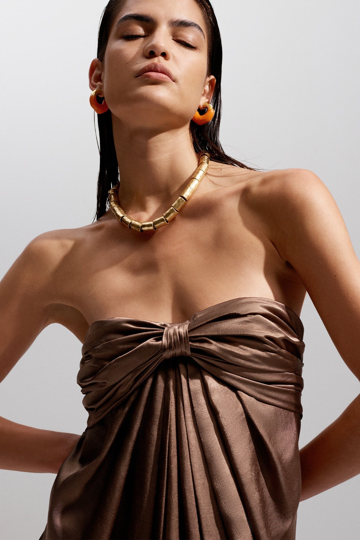 Shona Joy - Milo Milo Cut Out Split Midi Dress Coconut