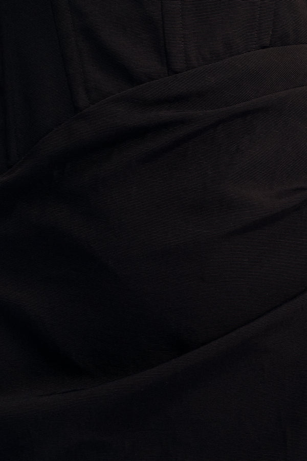 OAKLEY STRAPLESS CORSET MAXI DRESS - BLACK