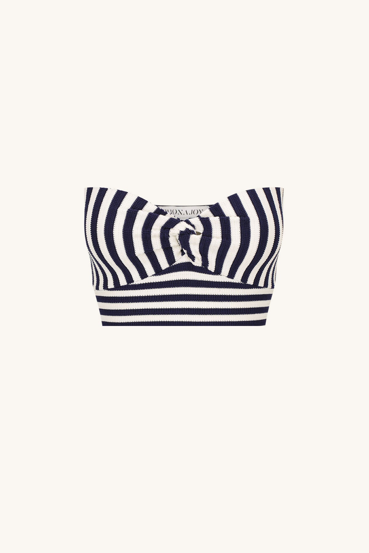 Black Stripes Twisted Tube Crop Top