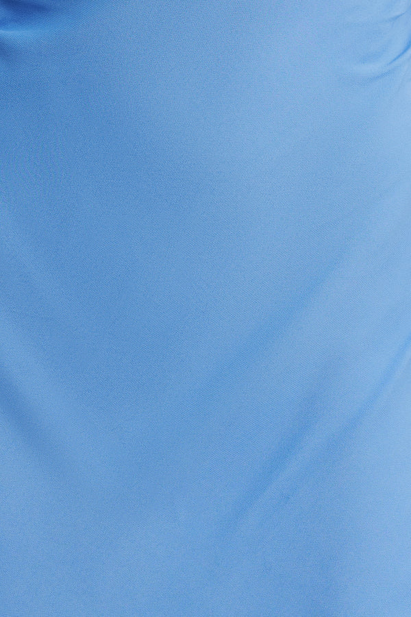 PIERCE COWL NECK MIDI DRESS - SONIC BLUE_SW