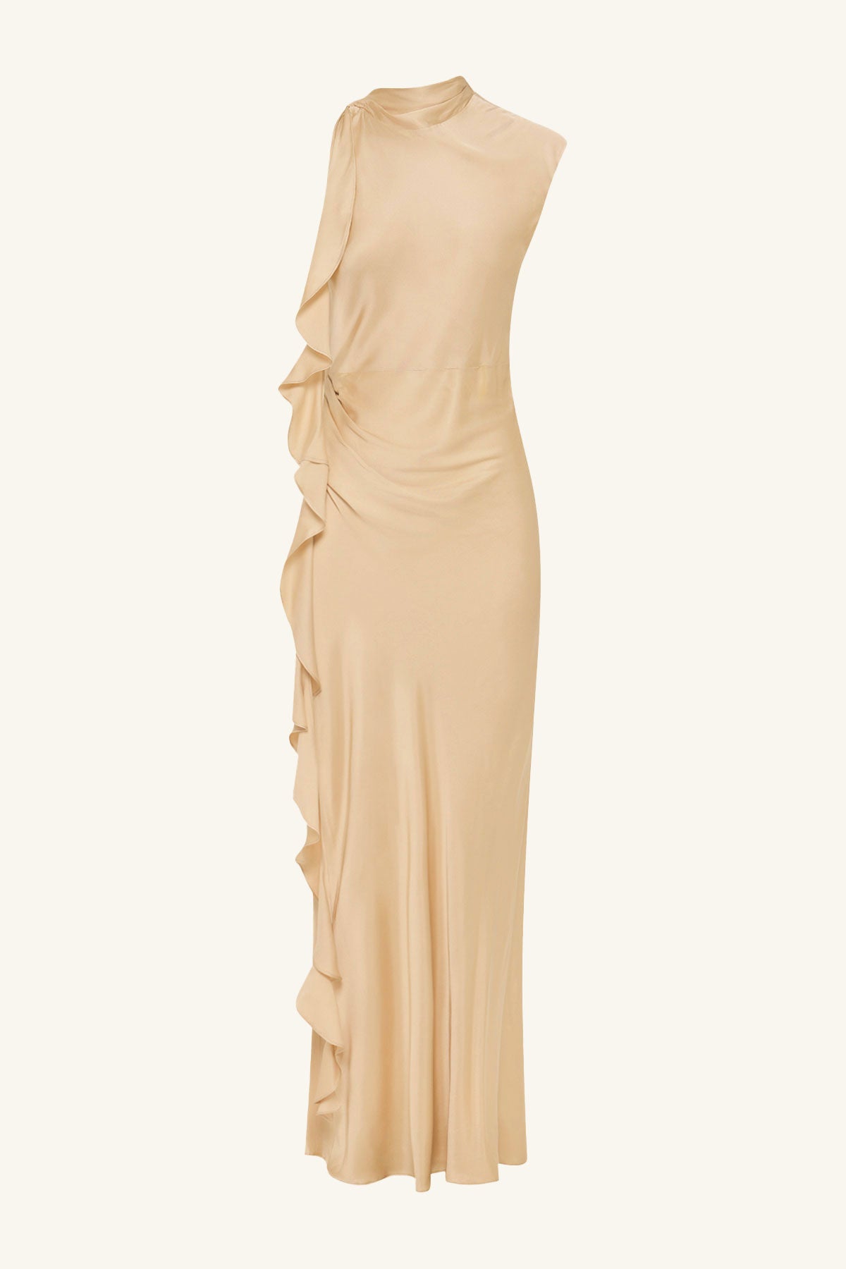 Agnes Draped Ruffle Maxi Dress | Oat | Dresses | Shona Joy – Shona