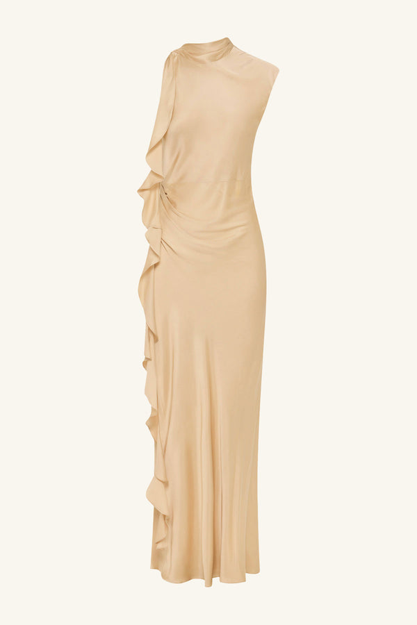 Shona Joy - Agnes Draped Ruffle Maxi Dress - Oat Shona Joy - Agnes Draped Ruffle Maxi Dress - Oat