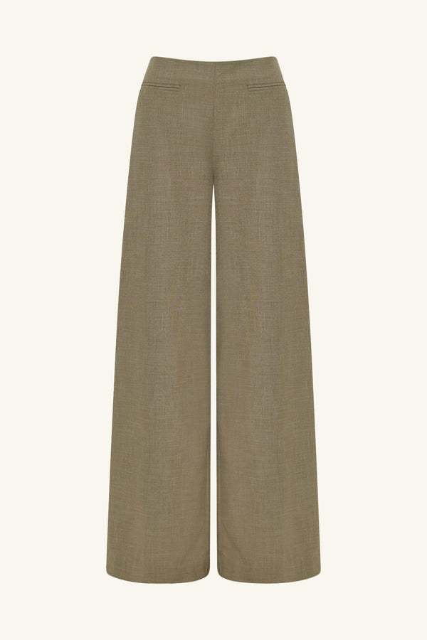 ASHER WIDE LEG PANT - ROCK_G