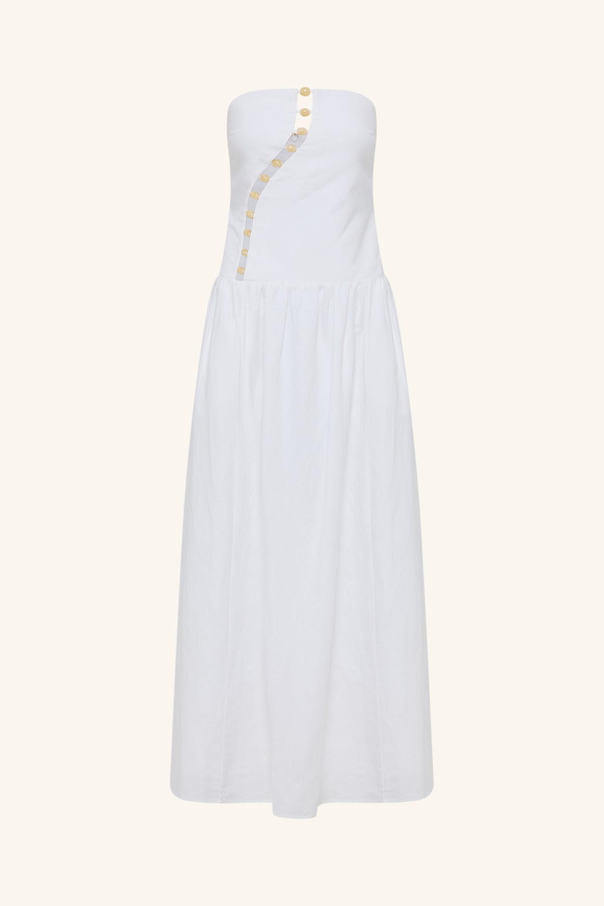 Effie Strapless Cut Out Maxi Dress | Ivory | Dresses | Shona Joy