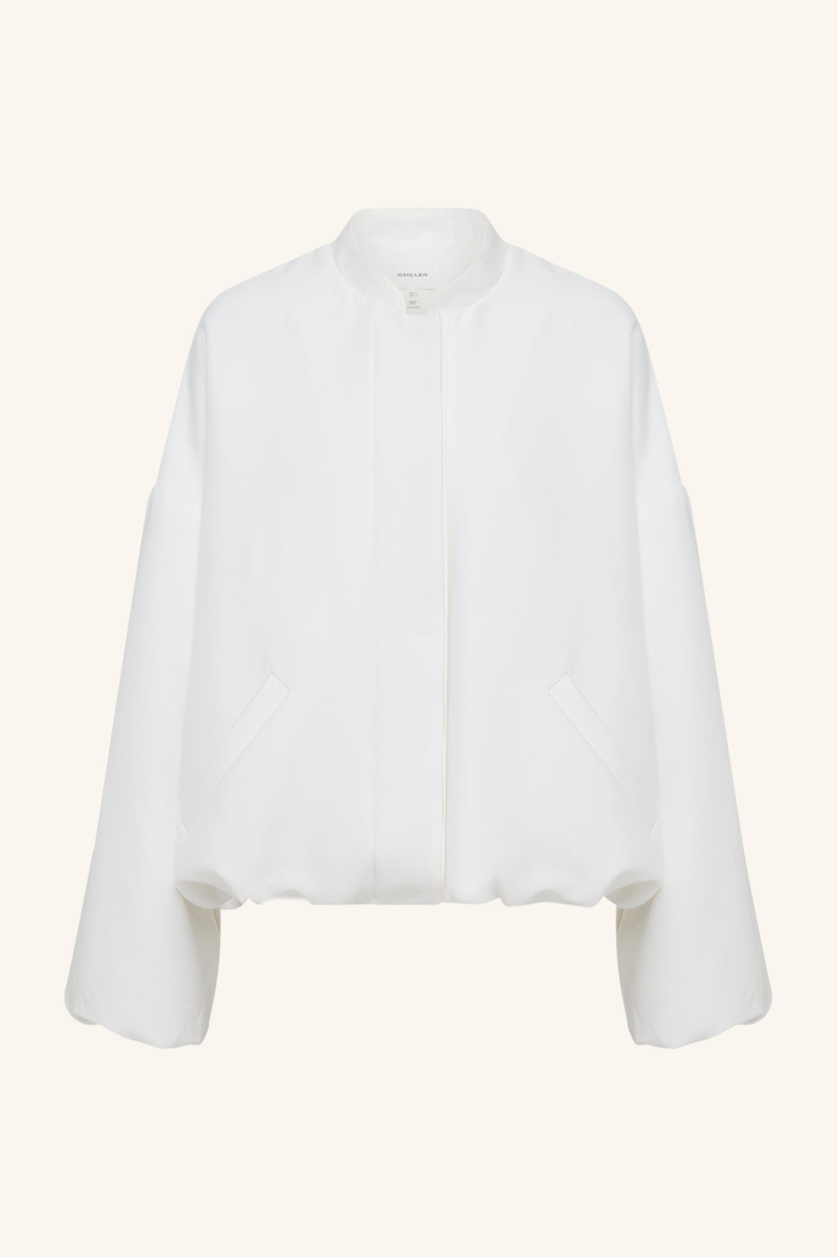 LGB アイボリー ジッパージャケット S Ivory Minimalistic Half-Zip Pullover – Gold Hinge
