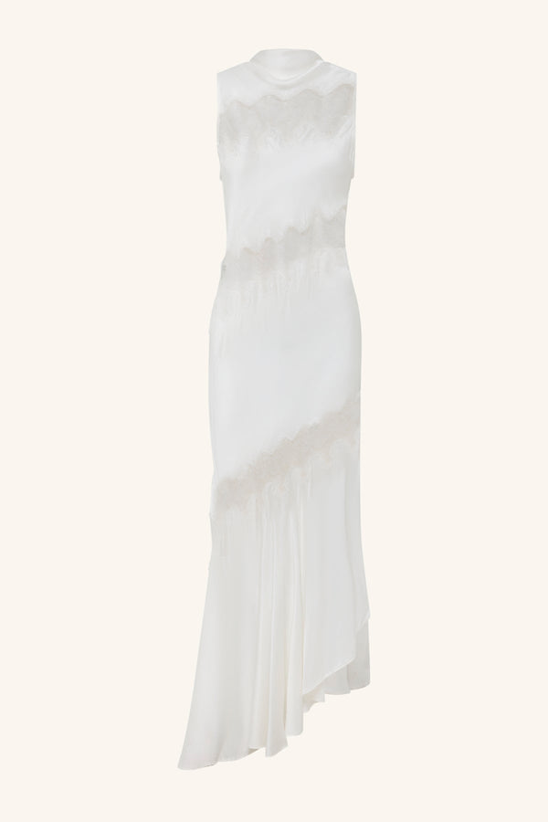 SIMONA ASYMMETRICAL PANELLED MAXI DRESS - IVORY_G