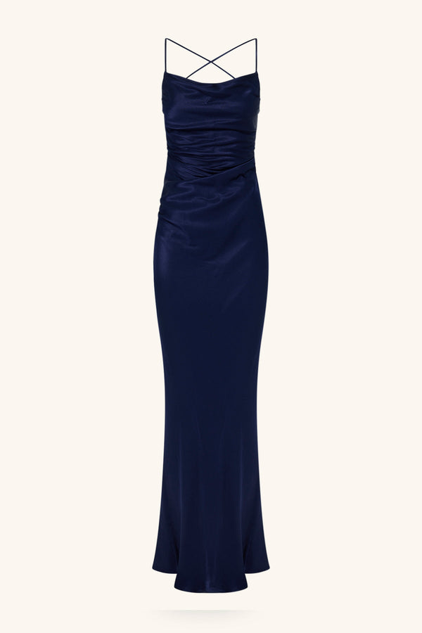 LA LUNE LACE BACK MAXI DRESS - MIDNIGHT_G