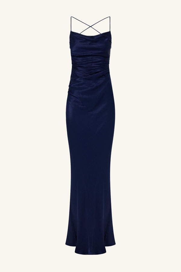 LA LUNE LACE BACK MAXI DRESS - MIDNIGHT_G