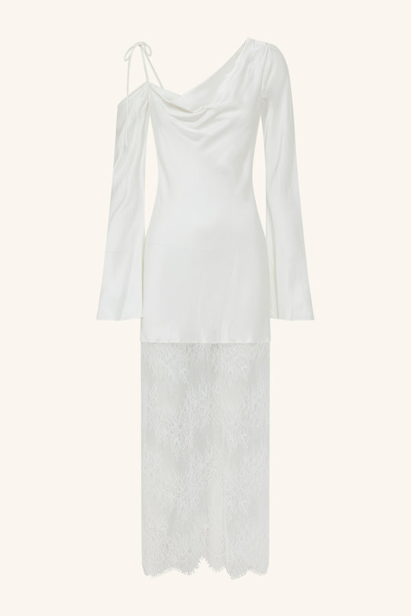 LABYRINTH LACE LONG SLEEVE MAXI DRESS - IVORY_G