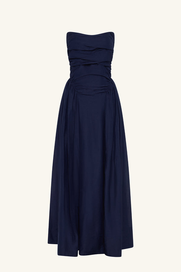 CELESTE STRAPLESS PANELLED MAXI DRESS - MIDNIGHT_G