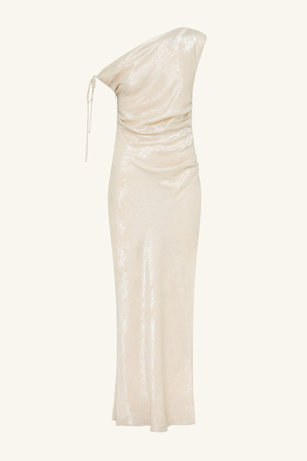 CALDER GATHERED MAXI DRESS - BUBBLY_G