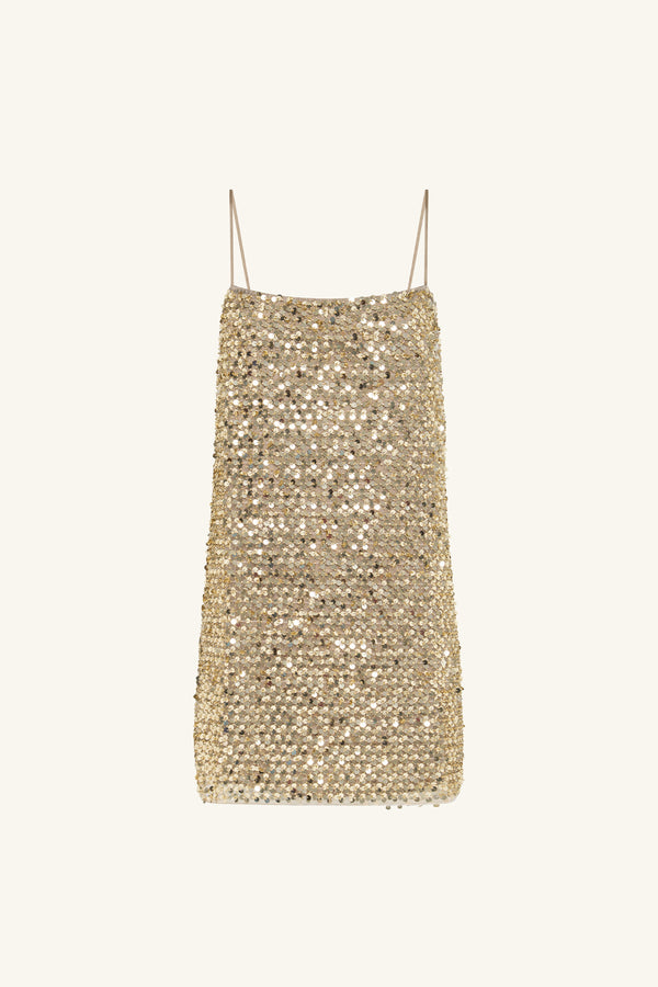BRIA MINI DRESS - GOLD_G