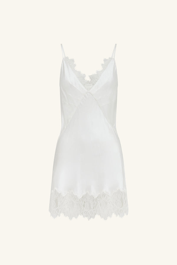 LUSTRE LACE SLIP MINI DRESS - IVORY_G