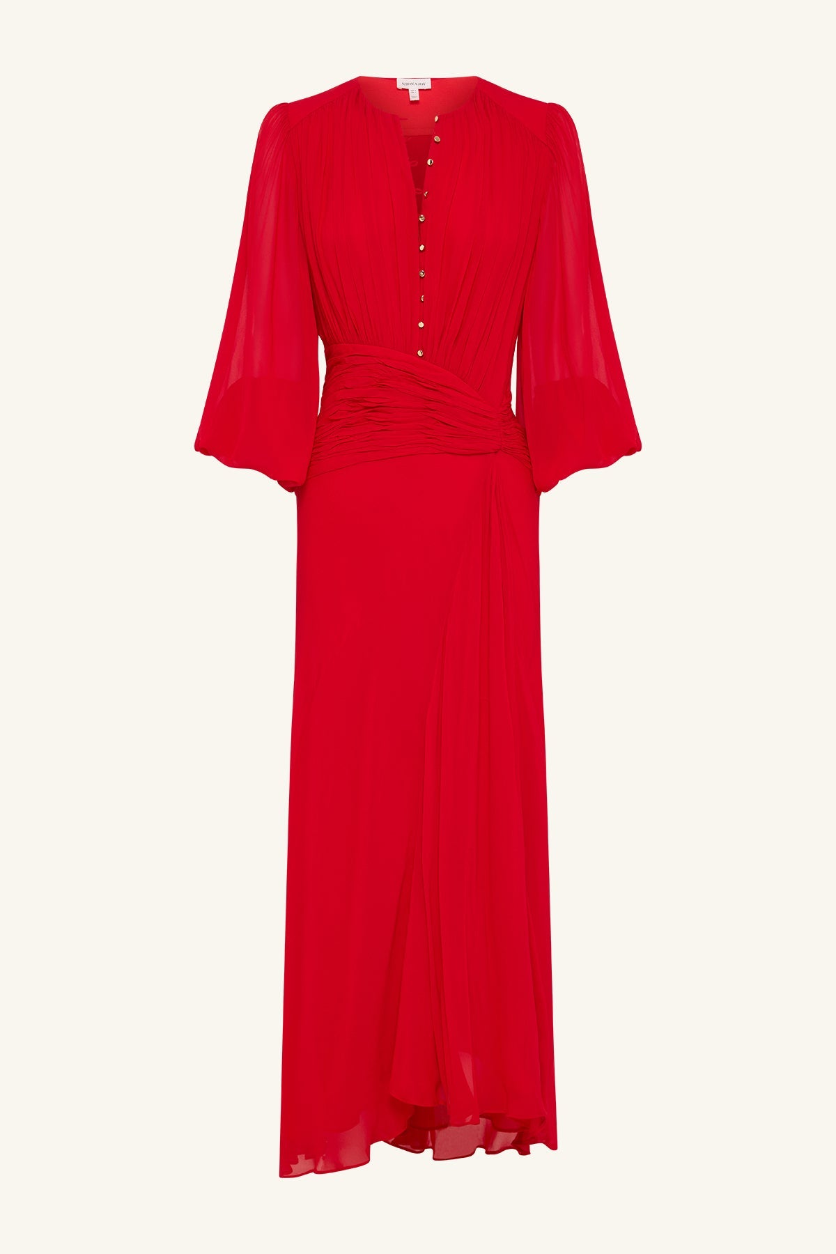 Romy High Neck Balloon Sleeve Maxi Dress | Chilli | Dresses