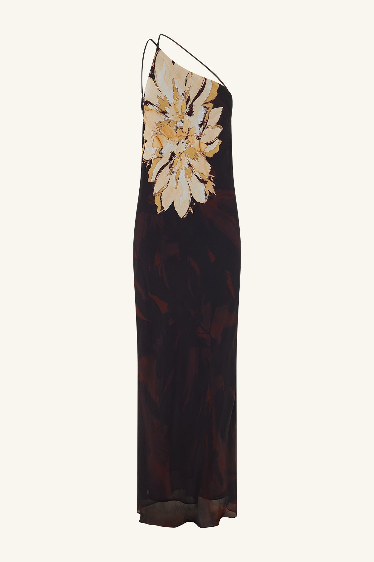 Cazador One Shoulder Cowl Back Maxi Dress | Natura Floral