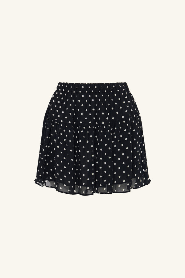 HOUSTON TIERED MINI SKIRT_G