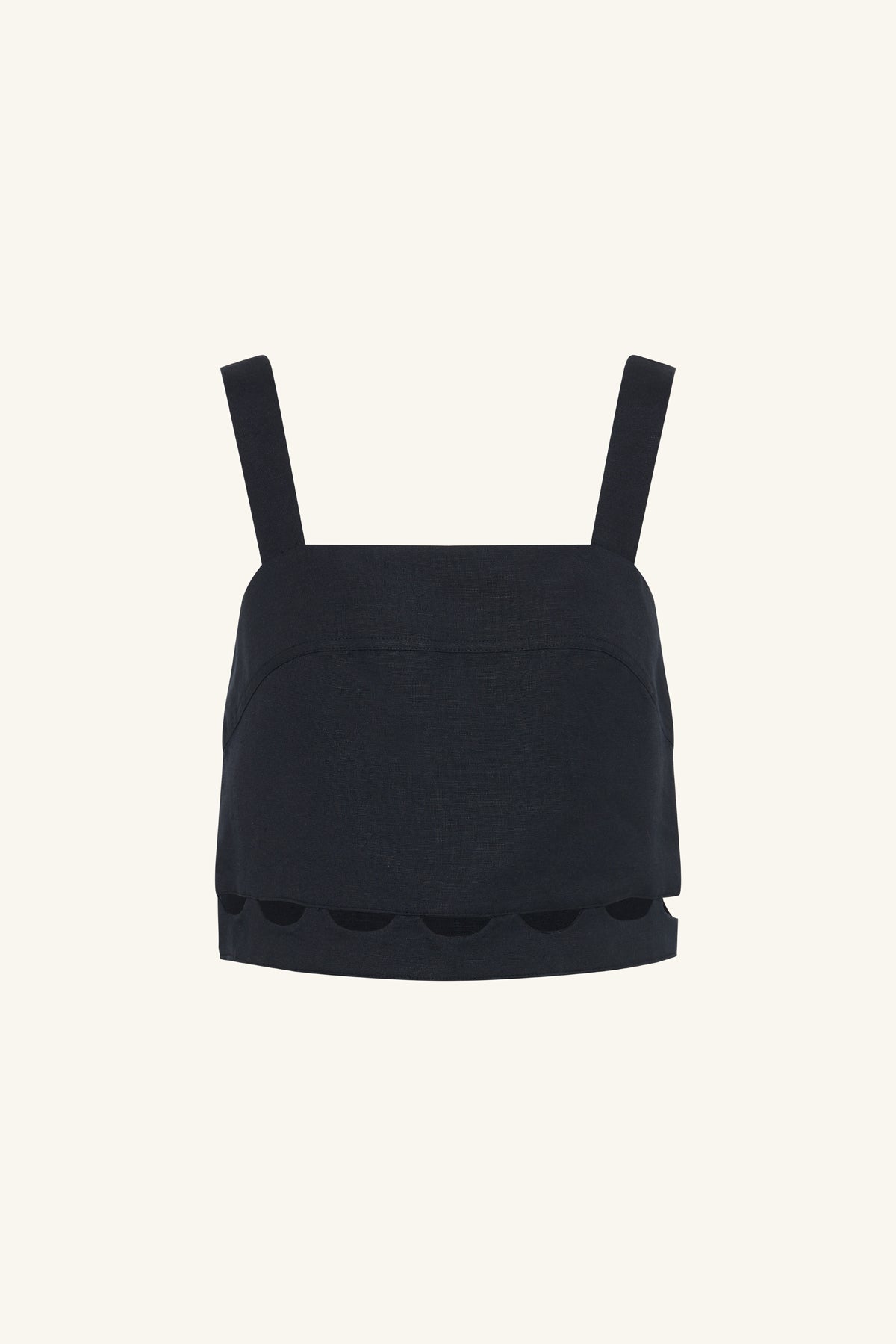 Birdie Scallop Cami | Black | Tops | Shona Joy – Shona Joy US