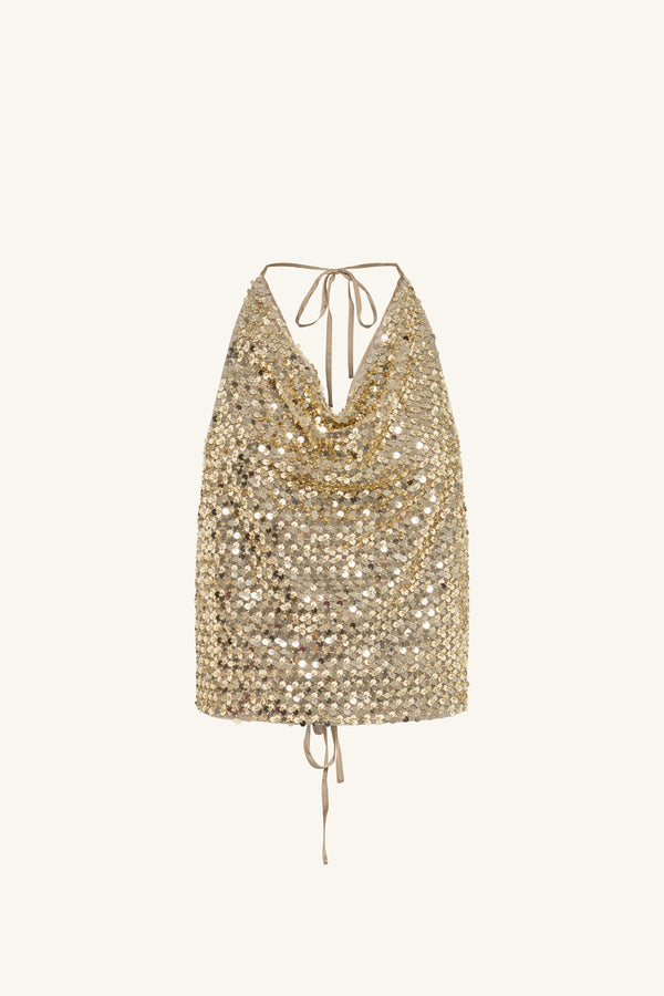 Shona Joy - Bria Halter Top - Gold Shona Joy - Bria Halter Top - Gold