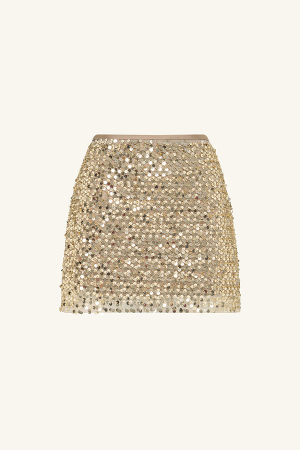 BRIA MINI SKIRT - GOLD_G