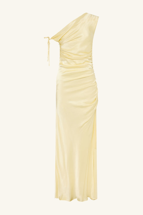LA LUNE GATHERED MAXI DRESS - LEMON_G