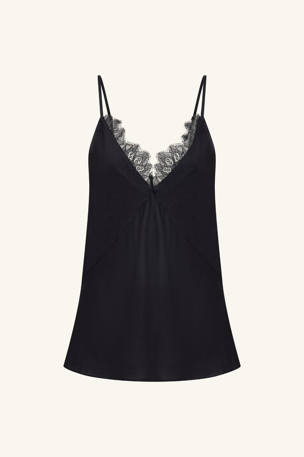 MAISIE LACE CAMI - BLACK_G