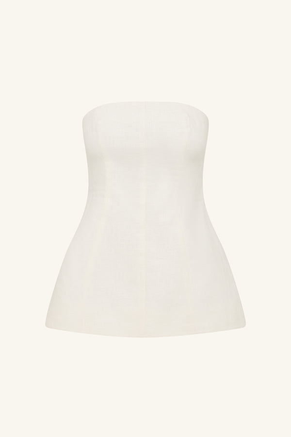 WELLINGTON STRAPLESS BUSTIER - IVORY_G