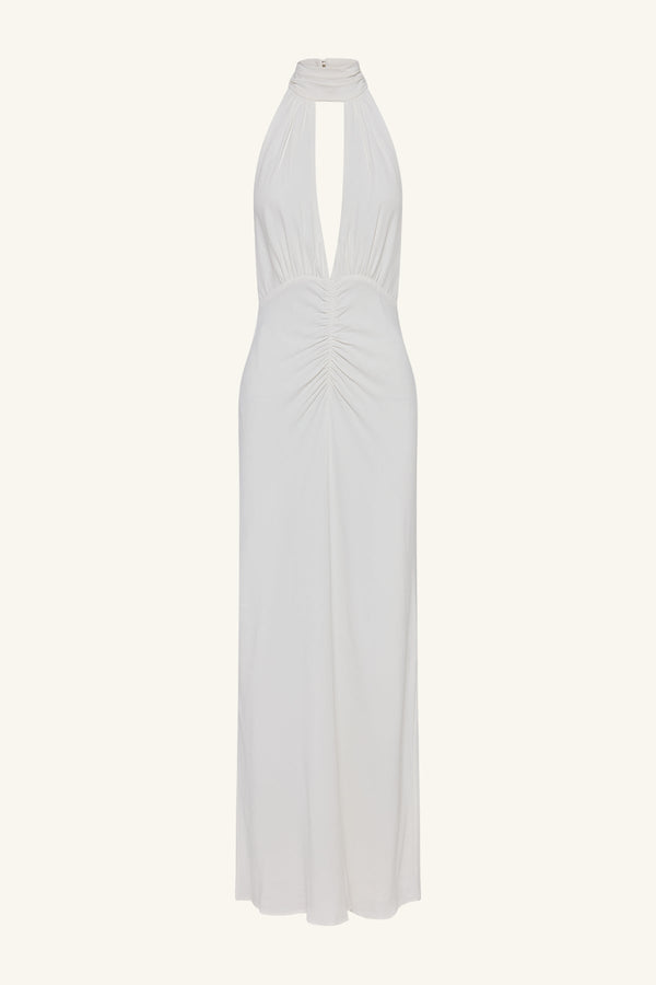 RIO HALTER NECK MAXI DRESS - IVORY_G