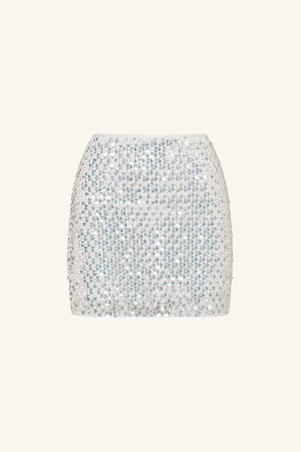 ASTERI MINI SKIRT - SILVER_G