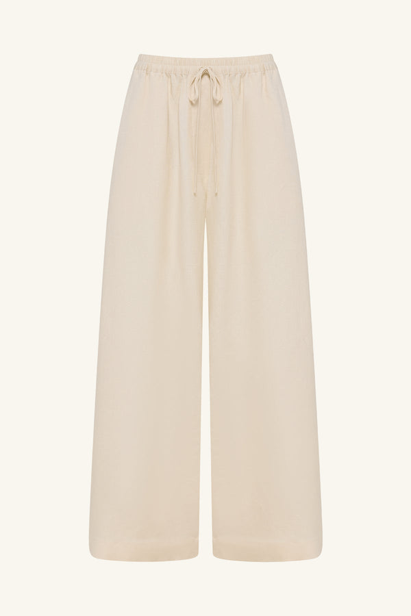 GIGI WIDE LEG PANT - ECRU_G