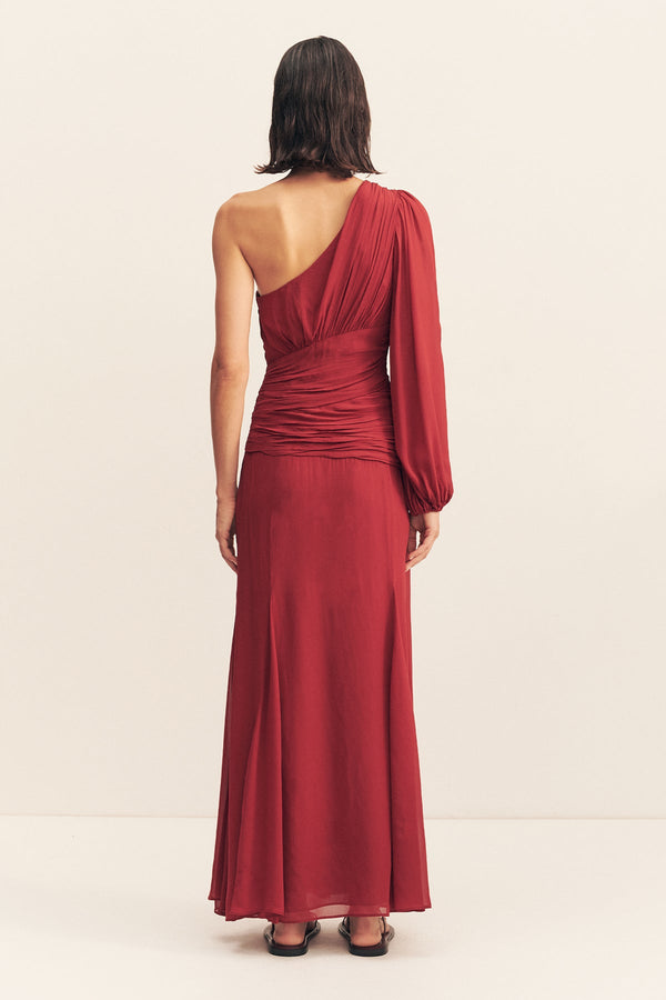 ROWE SIDE SPLIT MAXI DRESS - SANGRIA_B